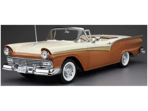 1:18 Ford Fairlane 500 Skyliner Bronze Colonial White 1957