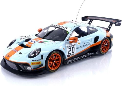 1:18 Porsche 911 Gt3 R Ganador SPA 2019, Blau / Orange / Schwarz